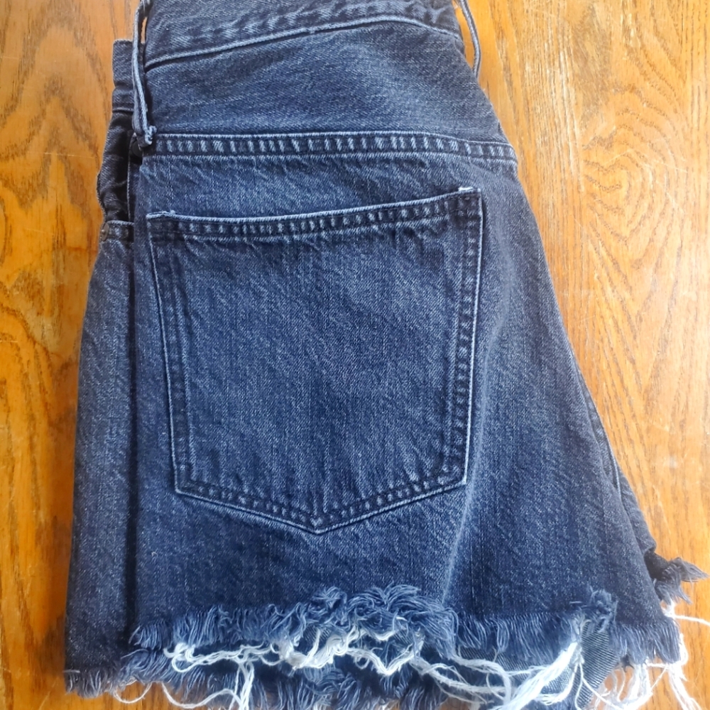 Madewell black denim shorts